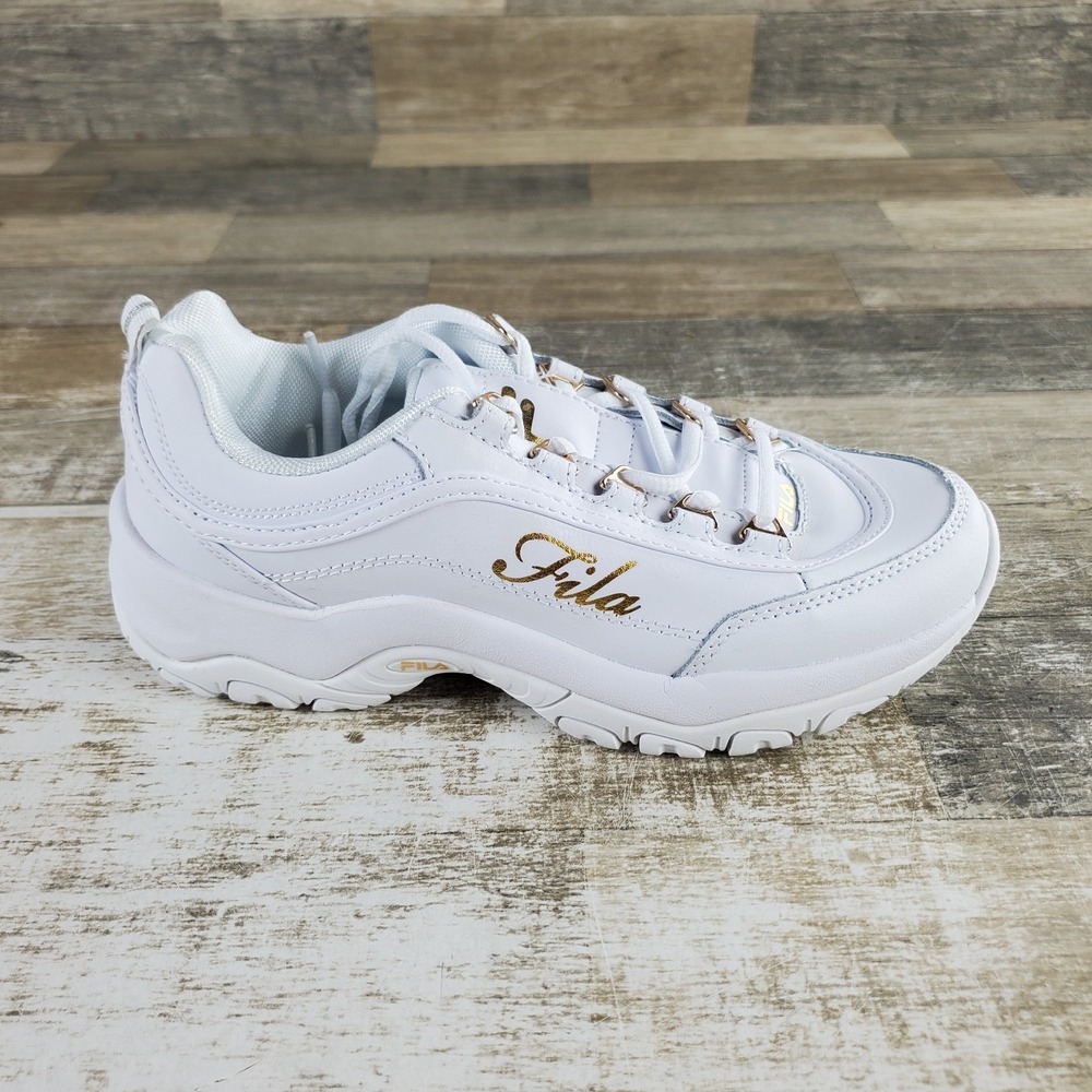 Fila Strada G Womens Shoes Sz 8 White Lace Up Lifestyle Fashion Sneakers